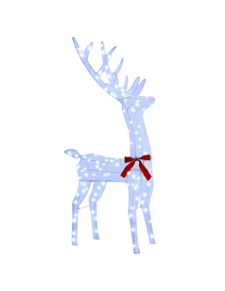 Famiglia di renne 3 pcs Bianco freddo 68 x 26 x 127 cm Tessuto