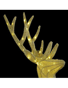 Famiglia di renne 3 pcs Bianco caldo 68 x 26 x 127 cm Tessuto 2