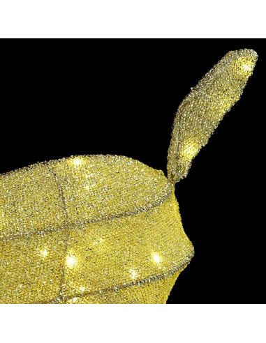 Famiglia di renne 3 pcs Bianco caldo 68 x 26 x 127 cm Tessuto