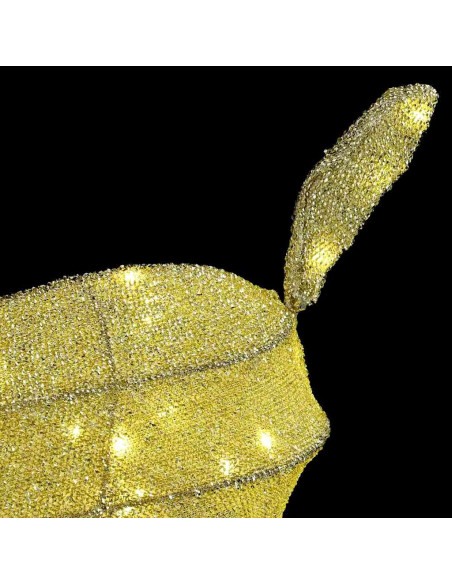 Famiglia di renne 3 pcs Bianco caldo 68 x 26 x 127 cm Tessuto