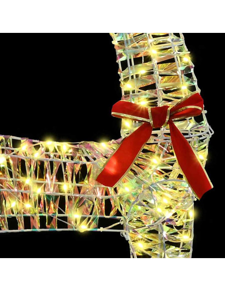 Renna 3D con 140 LED Bianco caldo 128 cm PET