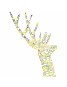 Renna 3D con 140 LED Bianco caldo 128 cm PET 2