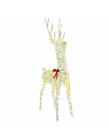 Renna 3D con 140 LED Bianco caldo 128 cm PET