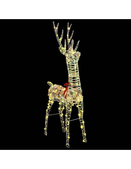 Renna 3D con 140 LED Bianco caldo 128 cm PET