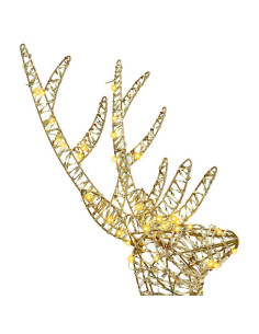 Renna 3D con 140 LED Bianco caldo 128 cm PET 2