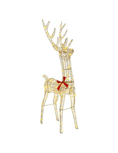 Renna 3D 140 LED Bianco caldo 128 cm PET 2