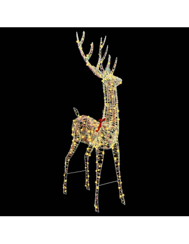 Renna 3D con 250 LED Bianco caldo 180 cm PET