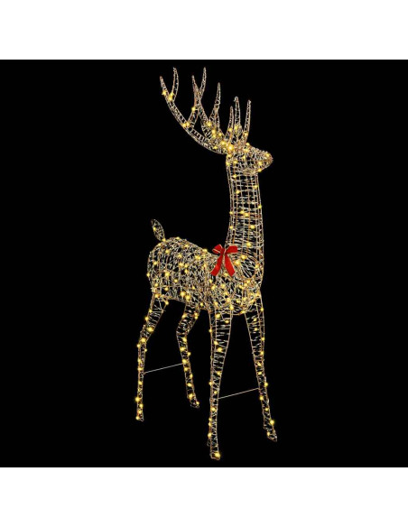 Renna 3D con 250 LED Bianco caldo 180 cm PET