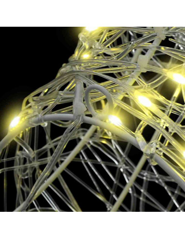 Testa di Renna con 140 LED Bianco caldo 60 cm Acrilico