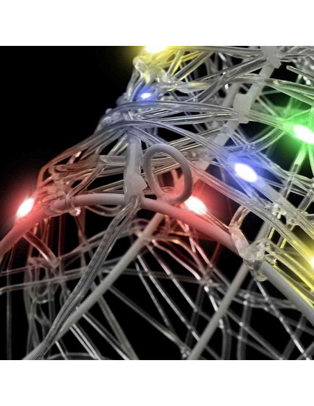 Testa di Renna con 140 LED colorato 60 cm Acrilico