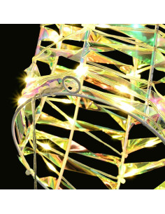 Slitta trainata da renna con 140 LED Bianco caldo 60 cm PET 2