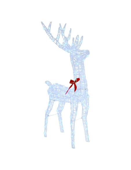 Slitta trainata da renna Bianco freddo 70 x 26 x 128.5 cm