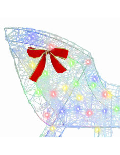 Slitta trainata da renna colorato 70 x 26 x 128.5 cm Acrilico