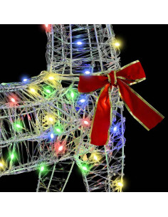 Slitta trainata da renna colorato 70 x 26 x 128.5 cm Acrilico 2