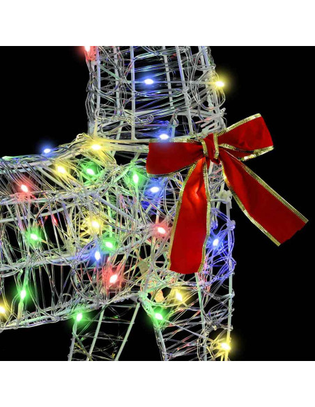 Slitta trainata da renna colorato 70 x 26 x 128.5 cm Acrilico