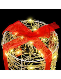 Decorazione Scatola Regalo 3 pcs Bianco caldo 20 x 20 x 21 cm