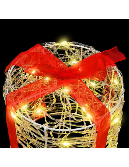 Decorazione Scatola Regalo 3 pcs Bianco caldo 20 x 20 x 21 cm