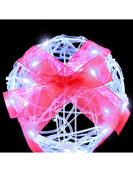 Decorazione Scatola Regalo 3 pcs Bianco freddo 20 x 20 x 21 cm