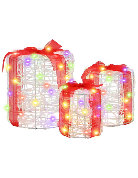 Decorazione Scatola Regalo 3 pcs colorato 20 x 20 x 21 cm Decorazione Scatola Regalo 3 pcs colorato 20 x 20 x 21 cm