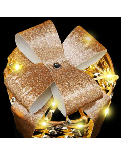 Decorazione Scatola Regalo con 60 LED 3 pcs Bianco caldo PET