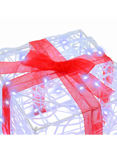 Scatola Regalo 3 pcs Bianco freddo 20 x 20 x 20 cm Acrilico