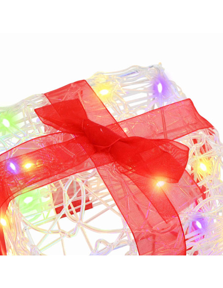 Scatola Regalo 3 pcs Multicolore 20 x 20 x 20 cm Acrilico Scatola Regalo 3 pcs Multicolore 20 x 20 x 20 cm Acrilico