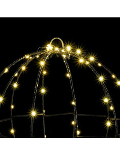 Palla con 96 LED Bianco caldo 30 cm Metallo 2