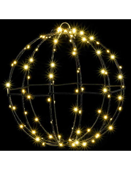 Palla Bianco caldo 30 x 30 x 32 cm Metallo 96 LED