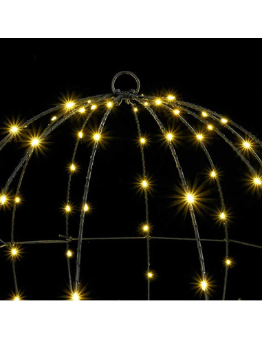 Palla con 120 LED Bianco caldo 40 cm Metallo