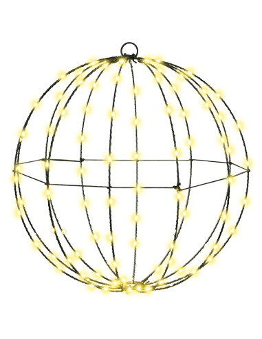 Palla con 120 LED Bianco caldo 40 cm Metallo