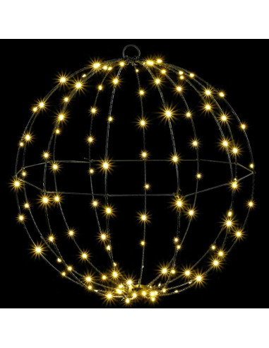 Palla con 120 LED Bianco caldo 40 cm Metallo