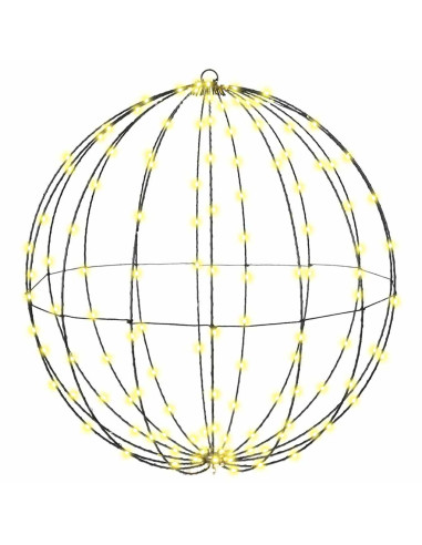 Palla con 192 LED Bianco caldo 60 cm Metallo