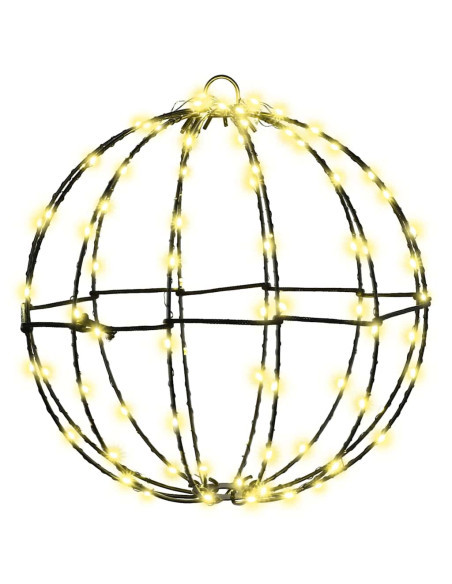 Palla con 192 LED 2 pcs Bianco caldo 30 cm Metallo Palla con 192 LED 2 pcs Bianco caldo 30 cm Metallo
