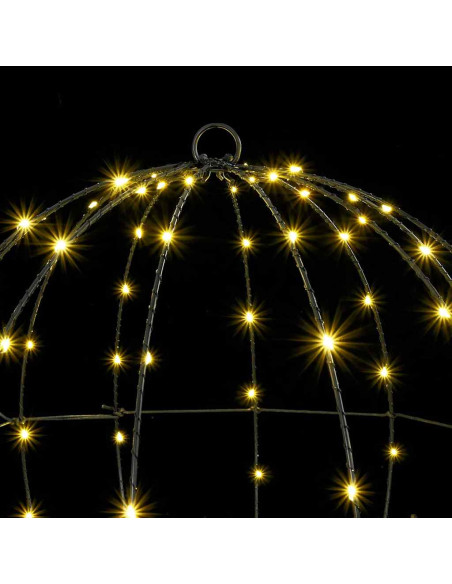 Palla con 192 LED 2 pcs Bianco caldo 40 cm Metallo Palla con 192 LED 2 pcs Bianco caldo 40 cm Metallo