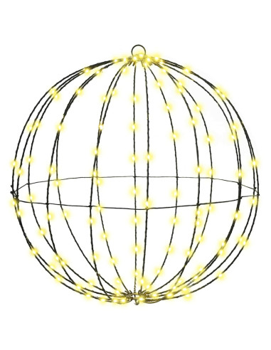 Palla con 320 LED 2 pcs Bianco caldo 50 cm Metallo