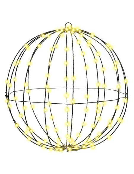 Palla con 320 LED 2 pcs Bianco caldo 50 cm Metallo Palla con 320 LED 2 pcs Bianco caldo 50 cm Metallo