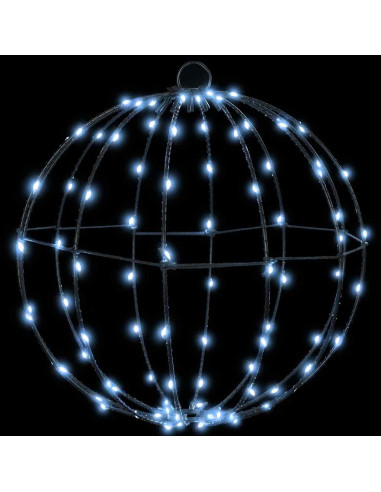Palla con 96 LED Bianco freddo 30 cm Metallo