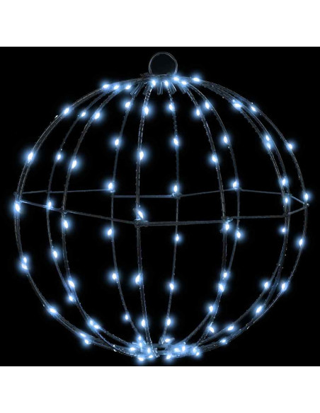 Palla con 96 LED Bianco freddo 30 cm Metallo Palla con 96 LED Bianco freddo 30 cm Metallo