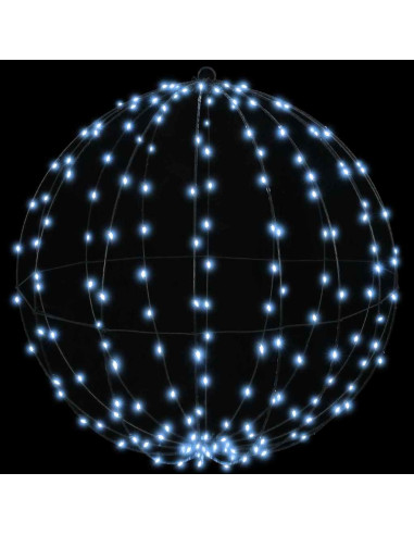 Palla con 192 LED Bianco freddo 60 cm Metallo