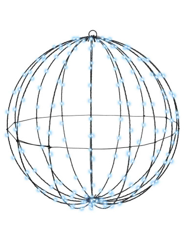 Palla con 384 LED 2 pcs Bianco freddo 60 cm Metallo