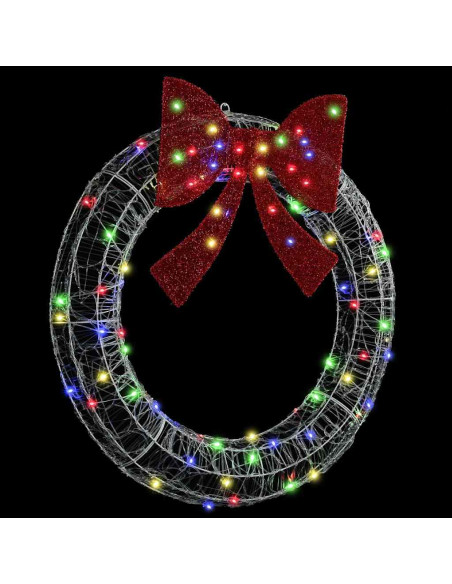 Ghirlanda con 80 LED Multicolore 90 cm Acrilico Ghirlanda con 80 LED Multicolore 90 cm Acrilico