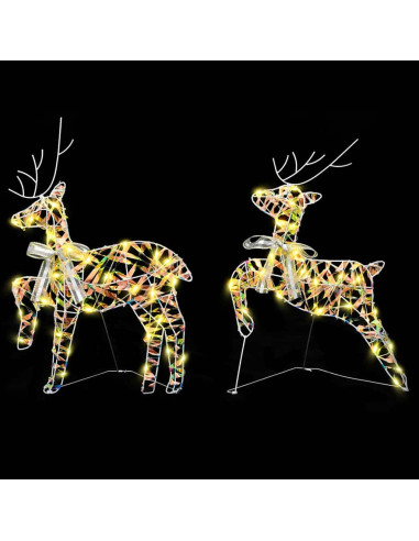 Renne LED con 40 LED 2 pcs Bianco caldo PET