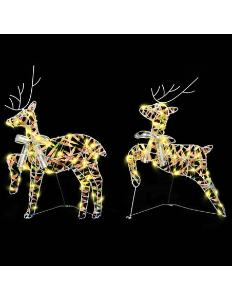 Renne LED con 40 LED 2 pcs Bianco caldo PET Renne LED con 40 LED 2 pcs Bianco caldo PET