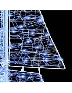 Albero di Natale con 240 LED Bianco Freddo 180 cm Acrilico 2