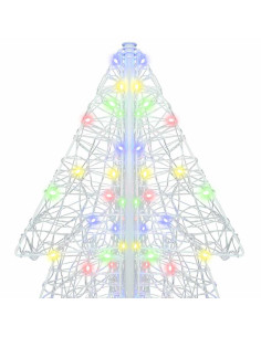 Albero di Natale con 240 LED Multicolore 180 cm Acrilico