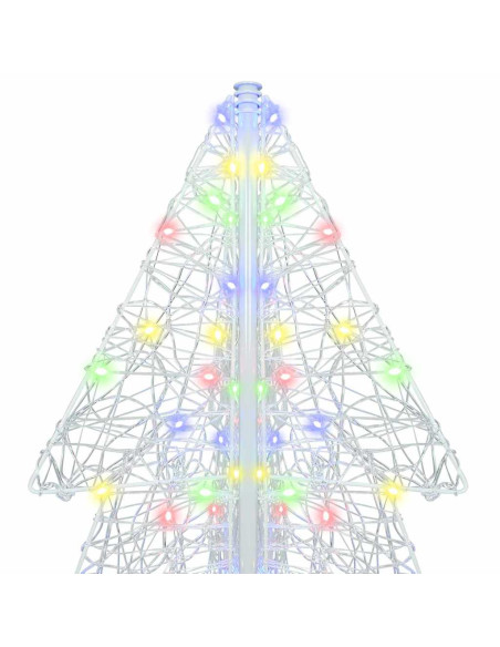 Albero di Natale con 240 LED Multicolore 180 cm Acrilico Albero di Natale con 240 LED Multicolore 180 cm Acrilico
