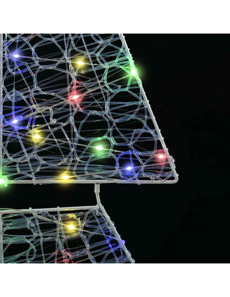 Albero di Natale con 240 LED Multicolore 180 cm Acrilico Albero di Natale con 240 LED Multicolore 180 cm Acrilico