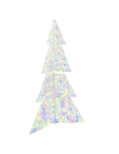 Albero di Natale con 240 LED Multicolore 180 cm Acrilico