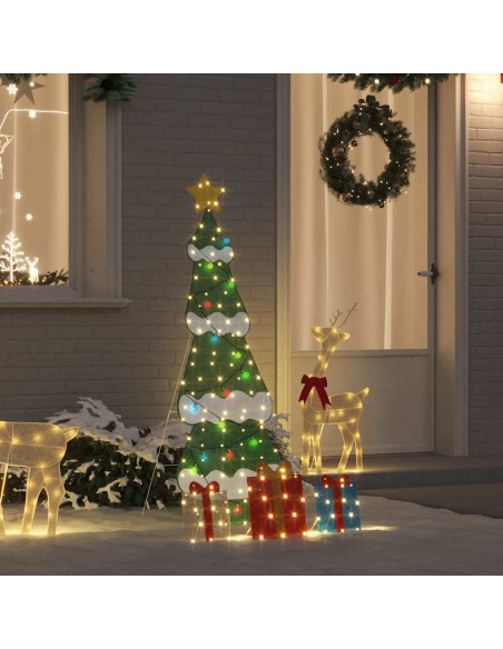 Albero di Natale Illuminato con 3 Scatole Regalo 2D Bianco Caldo Albero di Natale Illuminato con 3 Scatole Regalo 2D Bianco Caldo