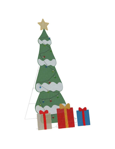 Albero di Natale Illuminato con 3 Scatole Regalo 2D Bianco Caldo Albero di Natale Illuminato con 3 Scatole Regalo 2D Bianco Caldo
